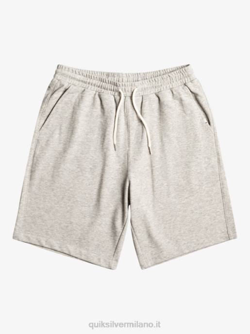 esso Quiksilver uomini pantaloncini felpati essenziali erica grigio chiaro HTZR1272
