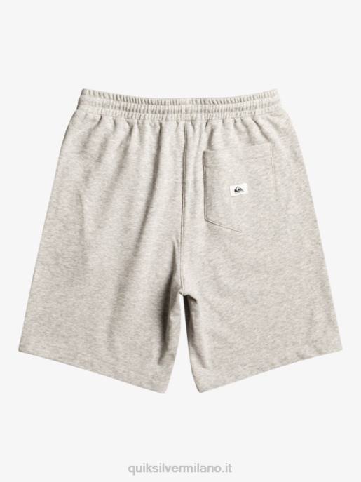 esso Quiksilver uomini pantaloncini felpati essenziali erica grigio chiaro HTZR1272