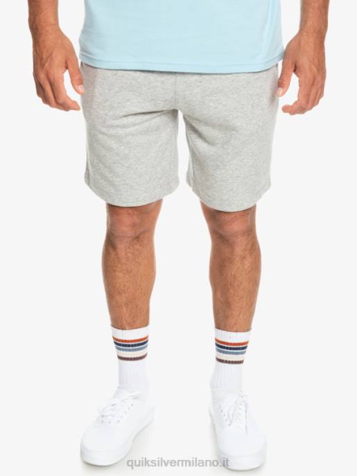 esso Quiksilver uomini pantaloncini felpati essenziali erica grigio chiaro HTZR1272