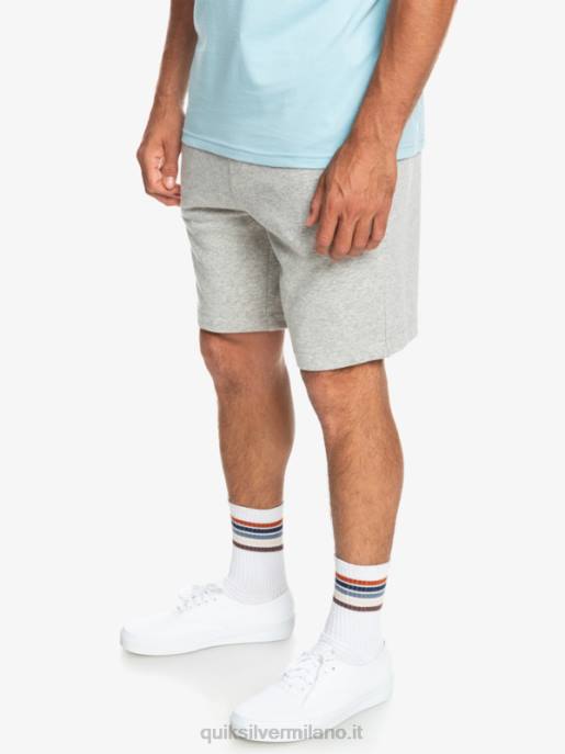 esso Quiksilver uomini pantaloncini felpati essenziali erica grigio chiaro HTZR1272