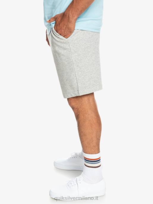 esso Quiksilver uomini pantaloncini felpati essenziali erica grigio chiaro HTZR1272