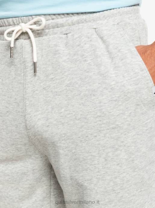 esso Quiksilver uomini pantaloncini felpati essenziali erica grigio chiaro HTZR1272