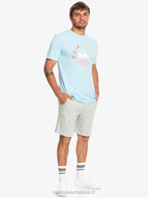 esso Quiksilver uomini pantaloncini felpati essenziali erica grigio chiaro HTZR1272