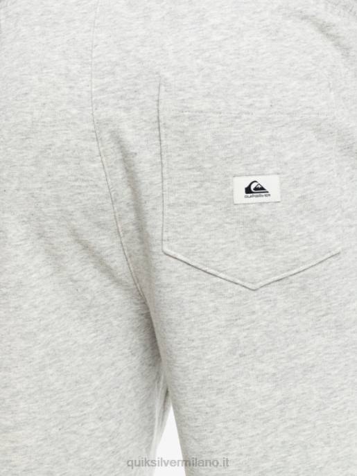 esso Quiksilver uomini pantaloncini felpati essenziali erica grigio chiaro HTZR1272