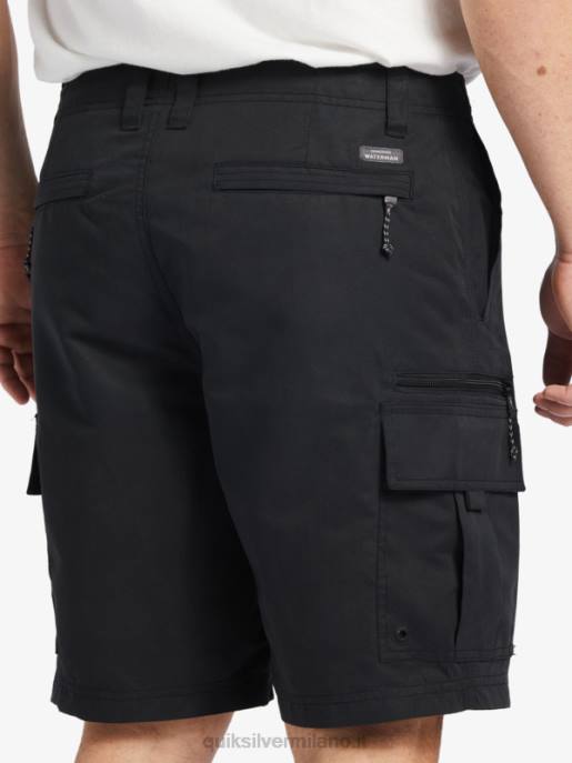 esso Quiksilver uomini pantaloncini waterman maldive atoll cargo 20 nero HTZR785
