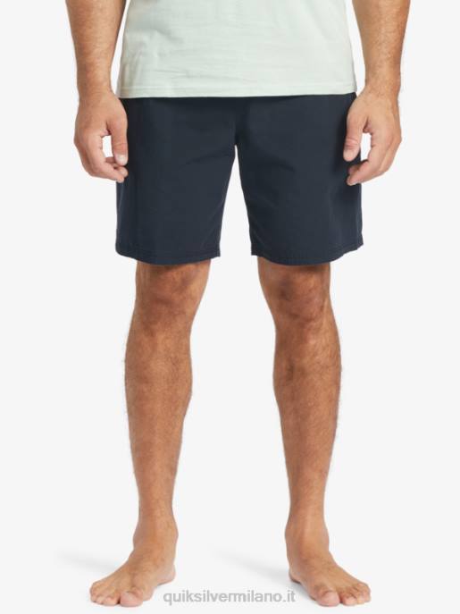 esso Quiksilver uomini pantaloncino waterman last light elasticizzato 19 nero HTZR256