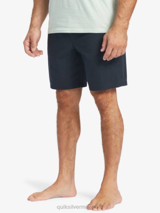 esso Quiksilver uomini pantaloncino waterman last light elasticizzato 19 nero HTZR256
