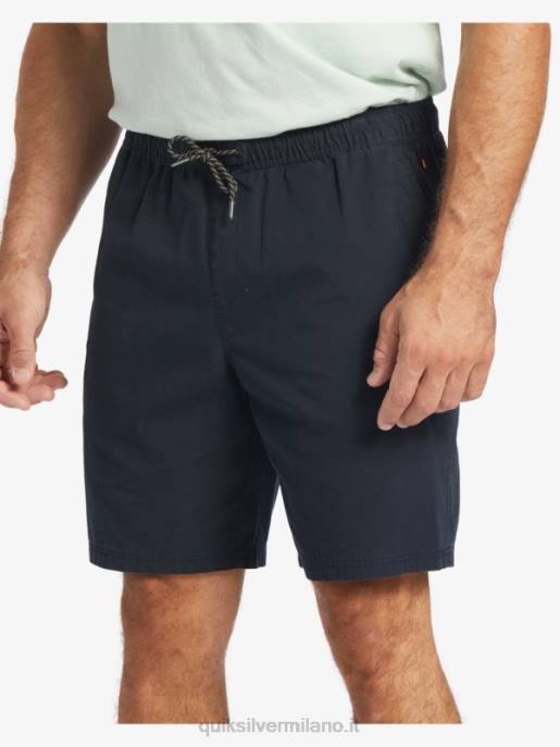 esso Quiksilver uomini pantaloncino waterman last light elasticizzato 19 nero HTZR256