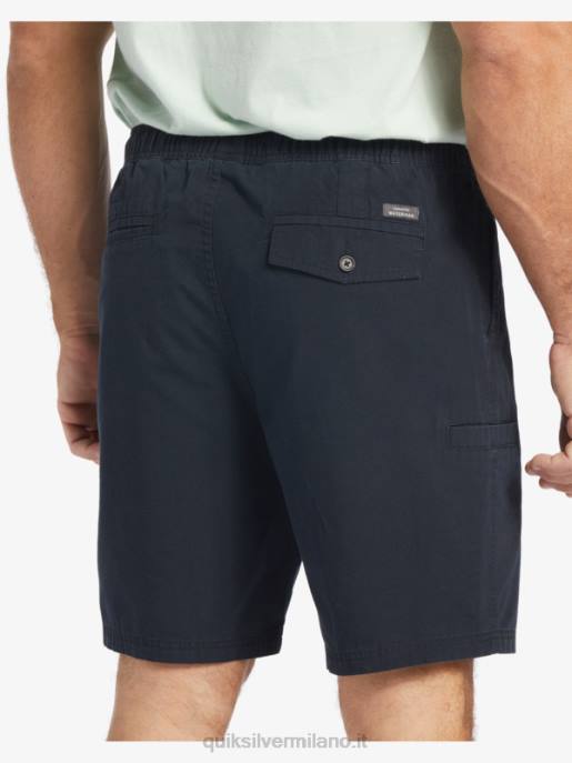 esso Quiksilver uomini pantaloncino waterman last light elasticizzato 19 nero HTZR256