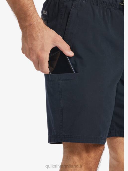 esso Quiksilver uomini pantaloncino waterman last light elasticizzato 19 nero HTZR256