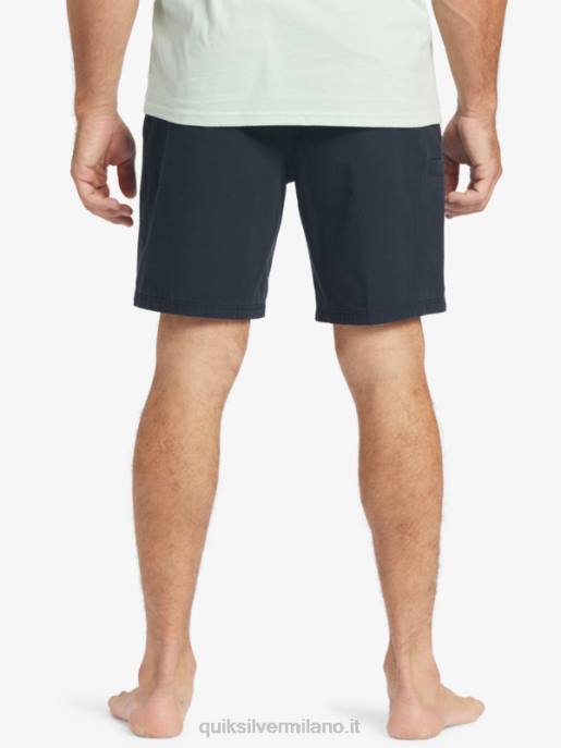 esso Quiksilver uomini pantaloncino waterman last light elasticizzato 19 nero HTZR256