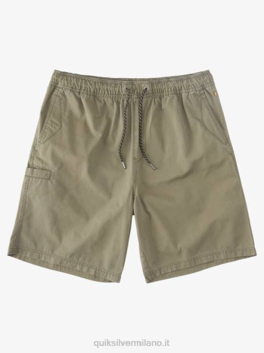 esso Quiksilver uomini pantaloncino waterman last light elasticizzato 19 oliva polverosa HTZR253