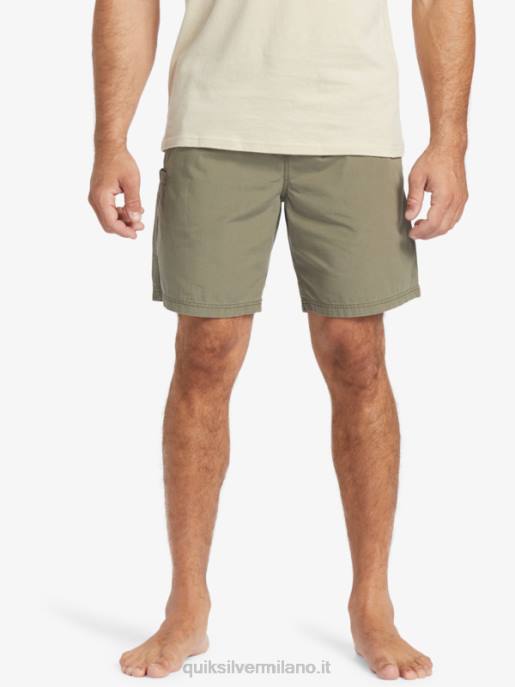 esso Quiksilver uomini pantaloncino waterman last light elasticizzato 19 oliva polverosa HTZR253