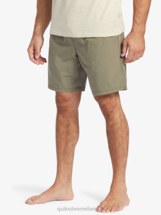 esso Quiksilver uomini pantaloncino waterman last light elasticizzato 19 oliva polverosa HTZR253