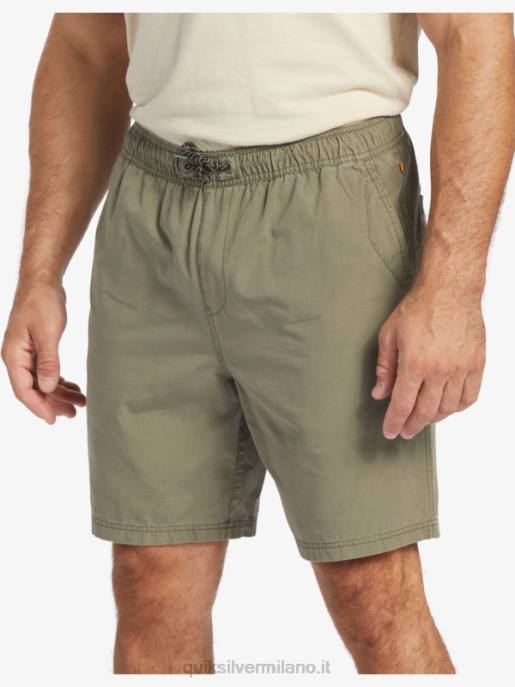 esso Quiksilver uomini pantaloncino waterman last light elasticizzato 19 oliva polverosa HTZR253