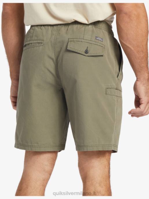 esso Quiksilver uomini pantaloncino waterman last light elasticizzato 19 oliva polverosa HTZR253