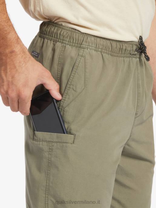 esso Quiksilver uomini pantaloncino waterman last light elasticizzato 19 oliva polverosa HTZR253