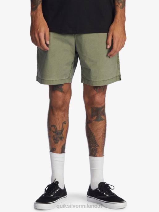 esso Quiksilver uomini taxer 17 pantaloncini elastici in vita Quadrifoglio HTZR1380
