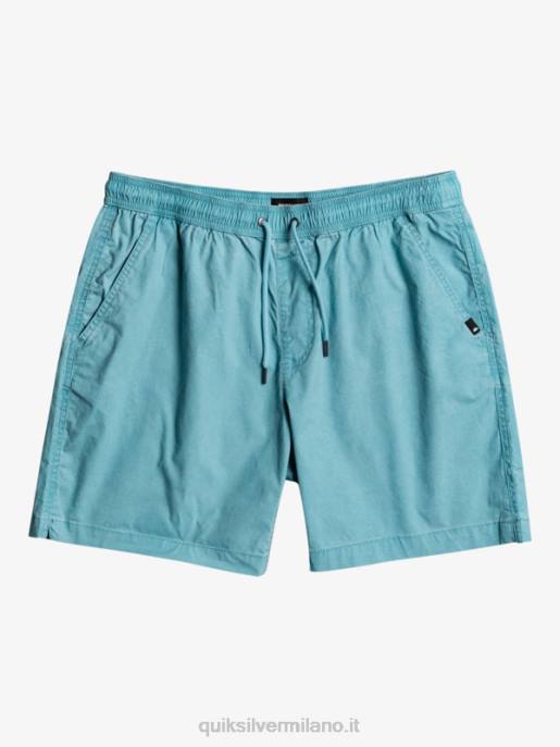 esso Quiksilver uomini taxer 17 pantaloncini elastici in vita blu delfinio HTZR1378