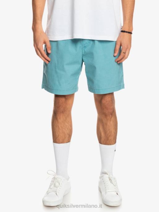 esso Quiksilver uomini taxer 17 pantaloncini elastici in vita blu delfinio HTZR1378