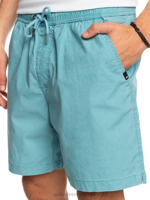 esso Quiksilver uomini taxer 17 pantaloncini elastici in vita blu delfinio HTZR1378