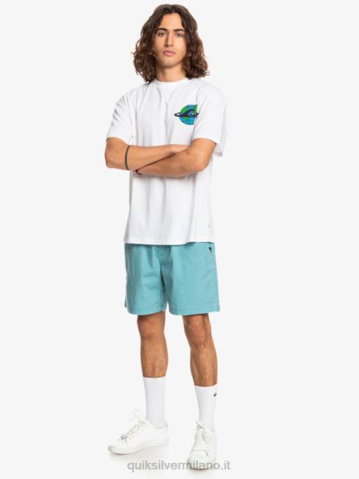 esso Quiksilver uomini taxer 17 pantaloncini elastici in vita blu delfinio HTZR1378
