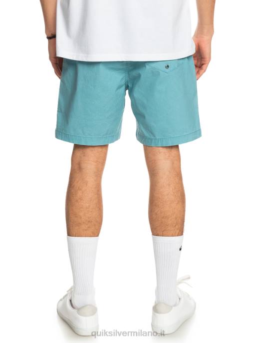 esso Quiksilver uomini taxer 17 pantaloncini elastici in vita blu delfinio HTZR1378