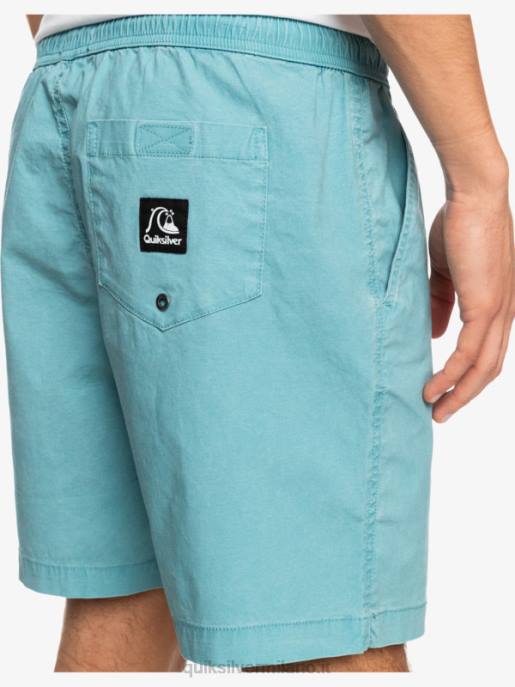 esso Quiksilver uomini taxer 17 pantaloncini elastici in vita blu delfinio HTZR1378