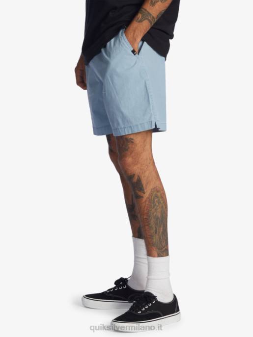 esso Quiksilver uomini taxer 17 pantaloncini elastici in vita denim sbiadito HTZR1379
