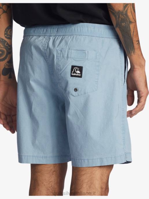 esso Quiksilver uomini taxer 17 pantaloncini elastici in vita denim sbiadito HTZR1379
