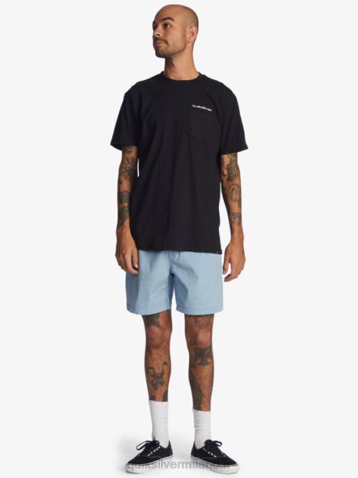 esso Quiksilver uomini taxer 17 pantaloncini elastici in vita denim sbiadito HTZR1379