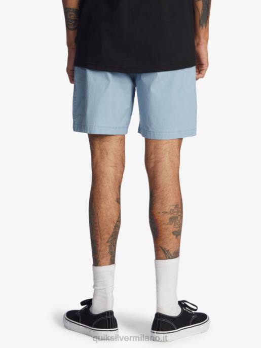 esso Quiksilver uomini taxer 17 pantaloncini elastici in vita denim sbiadito HTZR1379