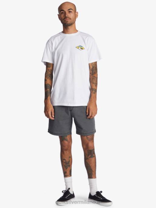 esso Quiksilver uomini taxer 17 pantaloncini elastici in vita nero HTZR1381