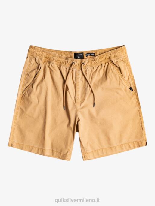 esso Quiksilver uomini taxer 17 pantaloncini elastici in vita tannino HTZR1377