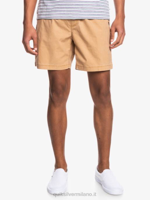 esso Quiksilver uomini taxer 17 pantaloncini elastici in vita tannino HTZR1377