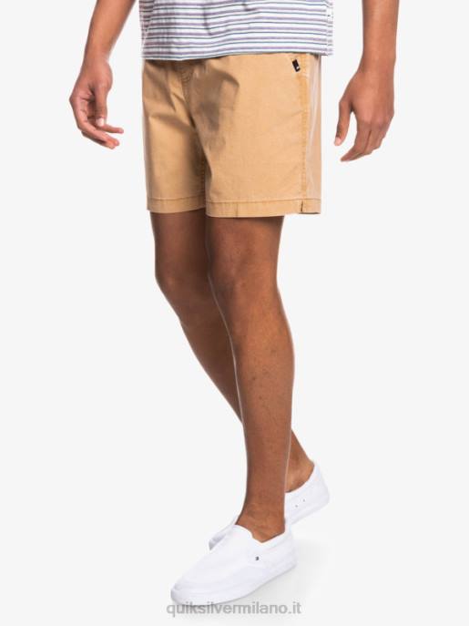 esso Quiksilver uomini taxer 17 pantaloncini elastici in vita tannino HTZR1377