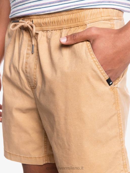 esso Quiksilver uomini taxer 17 pantaloncini elastici in vita tannino HTZR1377