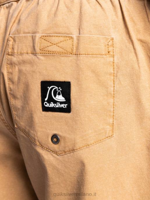 esso Quiksilver uomini taxer 17 pantaloncini elastici in vita tannino HTZR1377