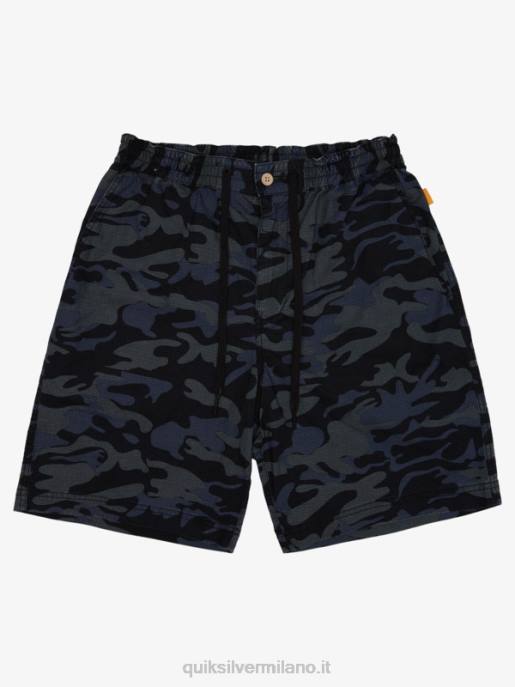 esso Quiksilver uomini waterman dopo pantaloncini da surf camuffamento nero HTZR1581