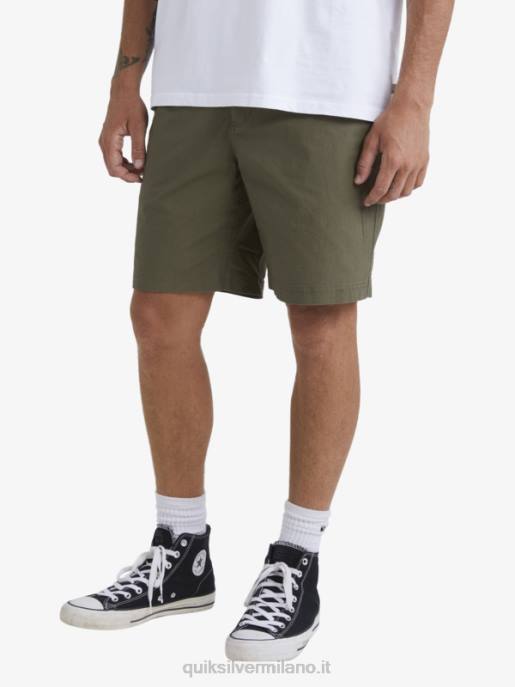 esso Quiksilver uomini waterman dopo pantaloncini da surf oliva polverosa HTZR1579
