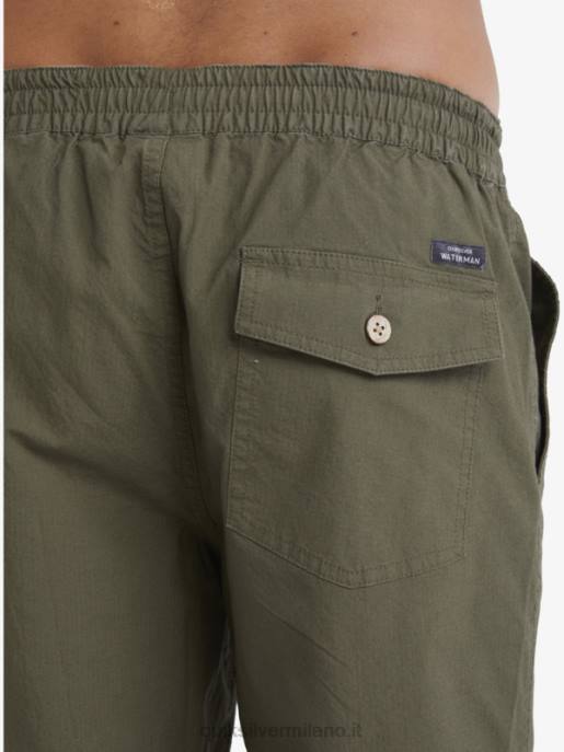 esso Quiksilver uomini waterman dopo pantaloncini da surf oliva polverosa HTZR1579