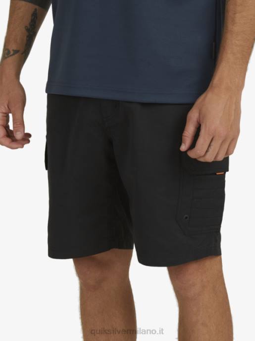 esso Quiksilver uomini waterman maldive 20 pantaloncini cargo nero HTZR1727