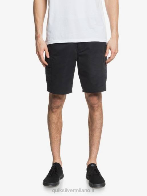 esso Quiksilver uomini waterman maldive 20 pantaloncini cargo nero HTZR1727