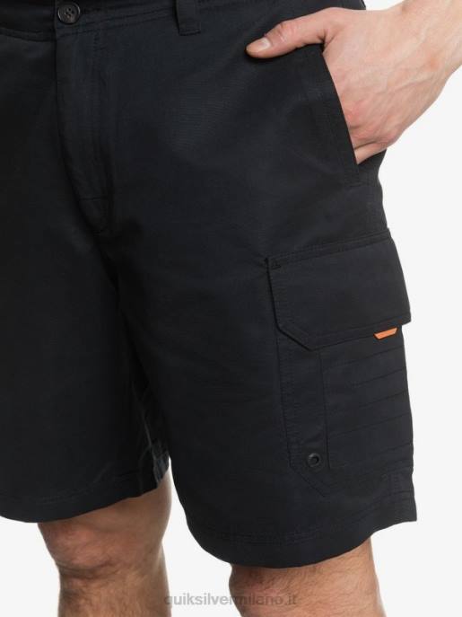esso Quiksilver uomini waterman maldive 20 pantaloncini cargo nero HTZR1727