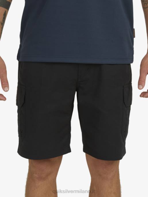 esso Quiksilver uomini waterman maldive 20 pantaloncini cargo nero HTZR1727