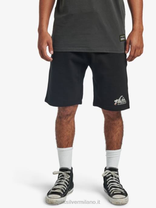 esso Quiksilver x Peanuts uomini pantaloncini leggende locali nero HTZR1883
