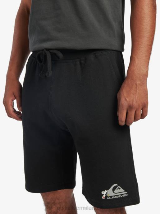 esso Quiksilver x Peanuts uomini pantaloncini leggende locali nero HTZR1883