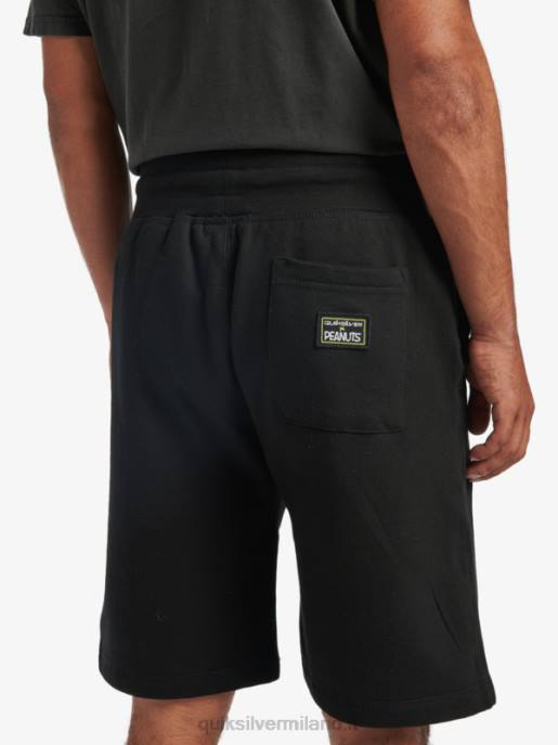 esso Quiksilver x Peanuts uomini pantaloncini leggende locali nero HTZR1883