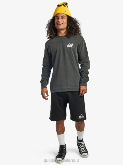 esso Quiksilver x Peanuts uomini pantaloncini leggende locali nero HTZR1883