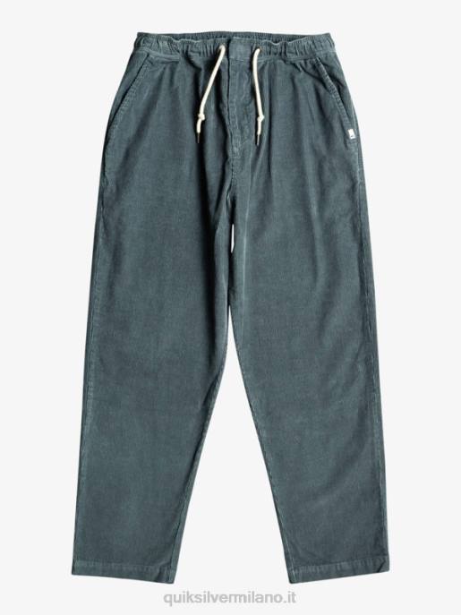 esso Quiksilver uomini pantaloni di velluto a coste incrociatore da spiaggia lavagna scura HTZR921